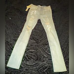 Distressed Light Blue Stacked Jeans Sz 30 New with tags